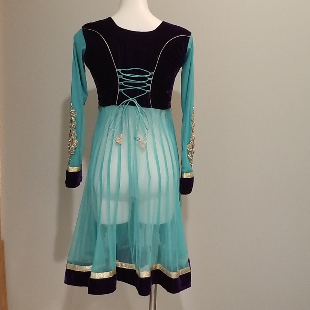 Naaz Blue and Purple Salwar Kameez w Duppata sz 36 - Picture 9 of 13
